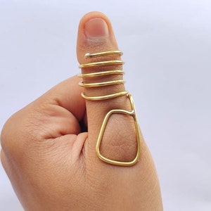 Arthritis Finger Splint for Bending Sideways Lateral Deviation, Brass Ring for Ehlers Danols, EDS, Thumb Ring