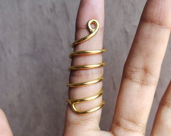 Sterling Silver Finger Splint Ring for Arthritis, EDS