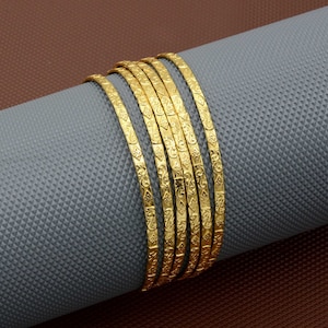 18k Gold Filled Bangles, Stackable Bangle Bracelets for Women, Bridesmaid Gift , Custom Bracelet Simple, Bridesmaid Jewelry