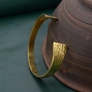 Big Cuff Bracelet, Hammered Bracelet, Minimalist Gold Bracelet, Stacking Cuff, Gold Bangle Bracelet, Everyday Bracelet