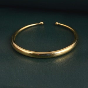 Simple Solid Brass Bracelet, Bangle, Boho, Ethnic, Rustic, Bohemian ...