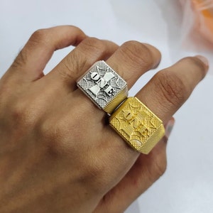 Handmade Carnelian Gemstone Signet Ring: Gold or Silver