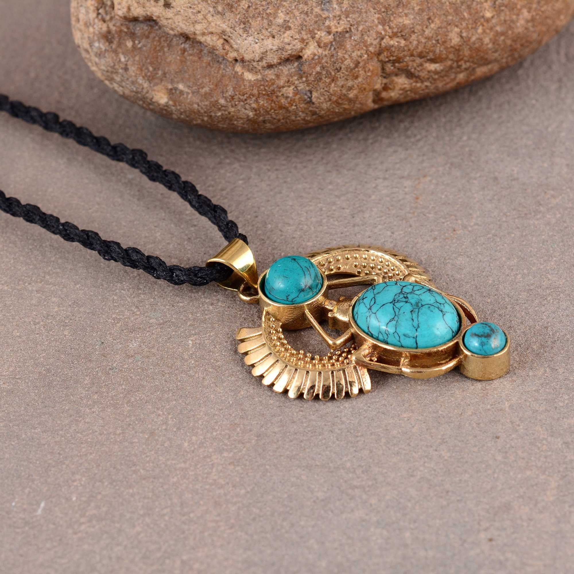 エジプト K18 ペンダントトップ ターコイズ スカラベ エジプト K18 ペンダントトップ ターコイズ スカラベ - メルカリ