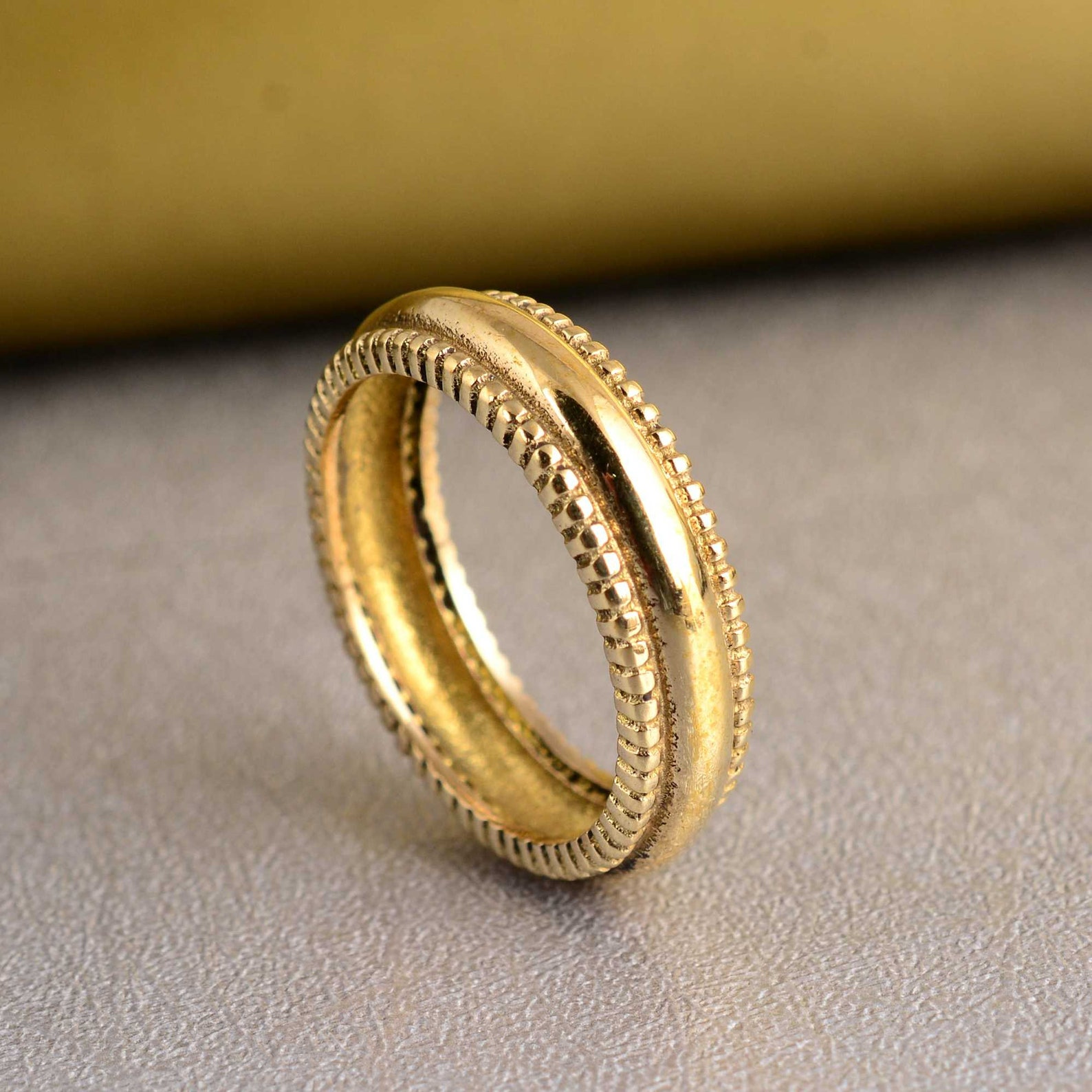 Thick Gold Band Ring Minimalist Statement Jewelry Etsy — free download