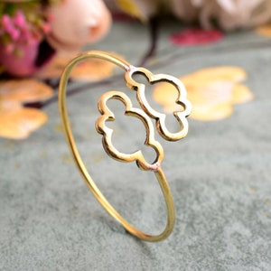 Dainty Cloud Bracelet, Gold Plated Cloud Bracelet, Gold Cloud Bracelet, Gold Cloud Cuff Bracelet, Handmade gift