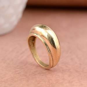 Gold Ring Stackable Rings for Women Dome Ring Gold Ring Minimalist Ring Chunky Gold Ring Stacking Rings Gift for Her Mom Gift