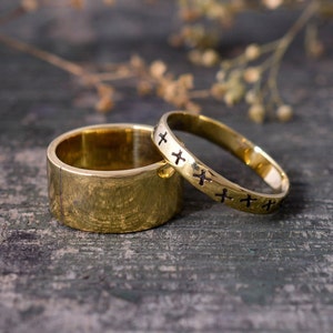 Cigar Band, Minimalist Ring, Brass Cigar Ring, Statement Ring, Thick Ring, Wedding Ring, Wide Cigar Ring, Stacking Ring, Thick Band Ring,