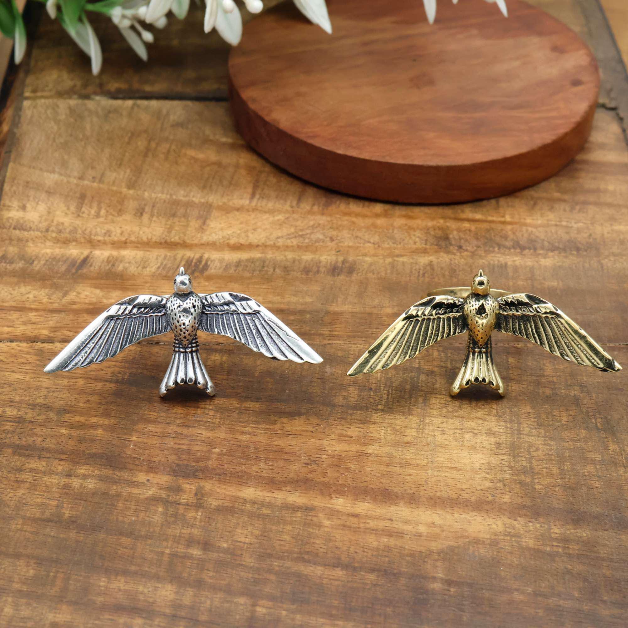 手作りの真鍮製ツバメの指輪、動物・鳥モチーフのジュエリー - Etsy 日本