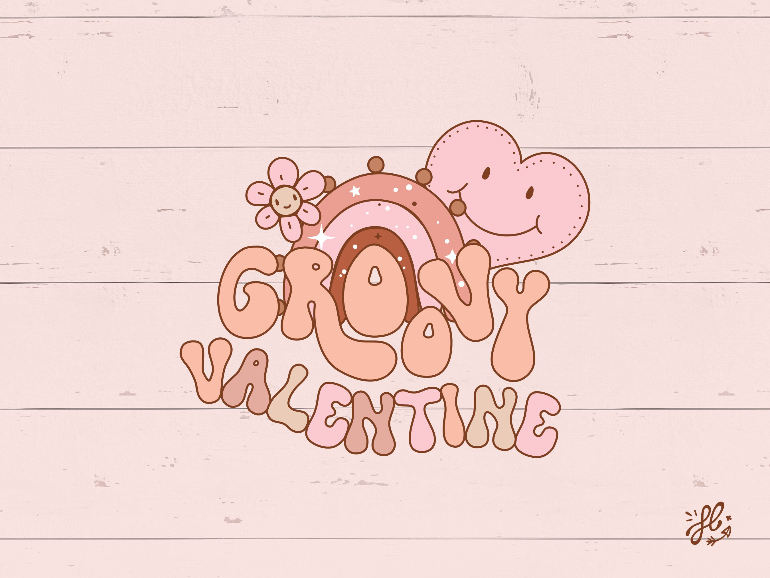 Groovy Retro Valentines PNG Sublimation Set, Boys Tears Gallon, Self ...