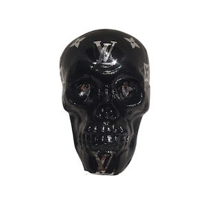 Black & Chrome Plastic Skull Decor