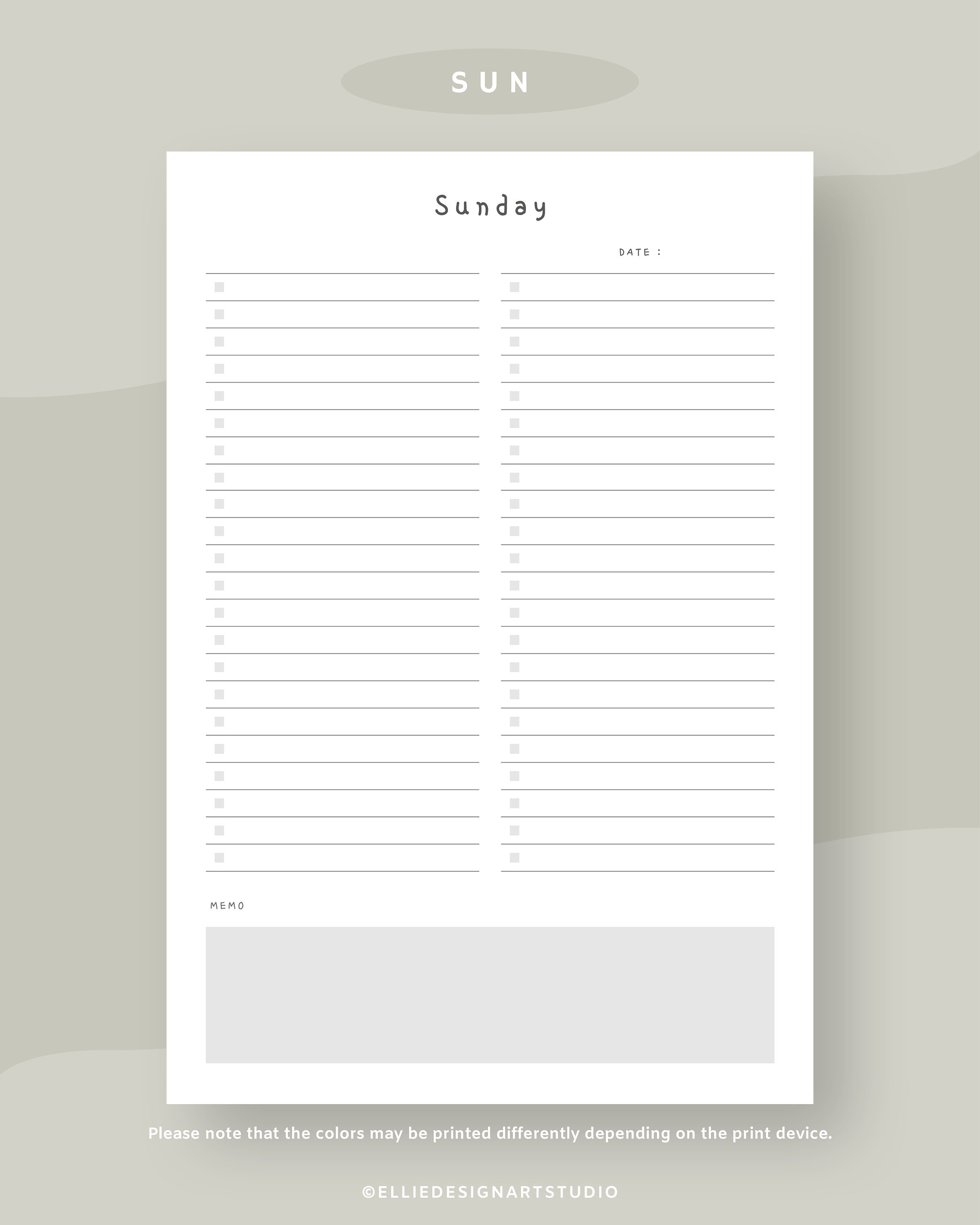 To Do Lists Printable 7 Day to Do List Planner Printable | Etsy