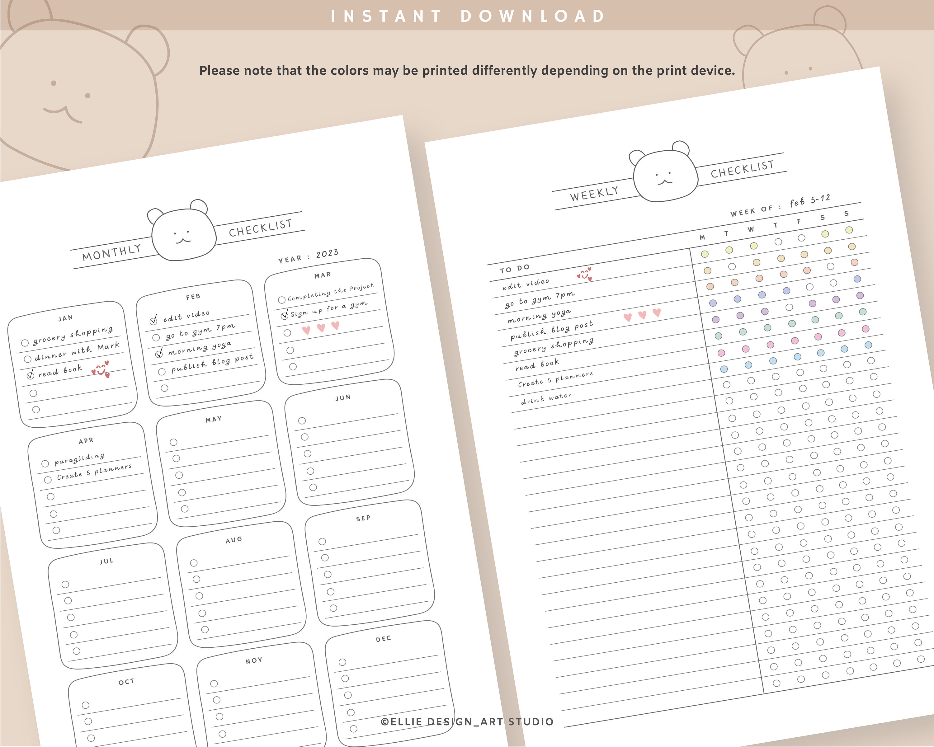 Checklist Template Printable to Do List Printable Simple Tasks List