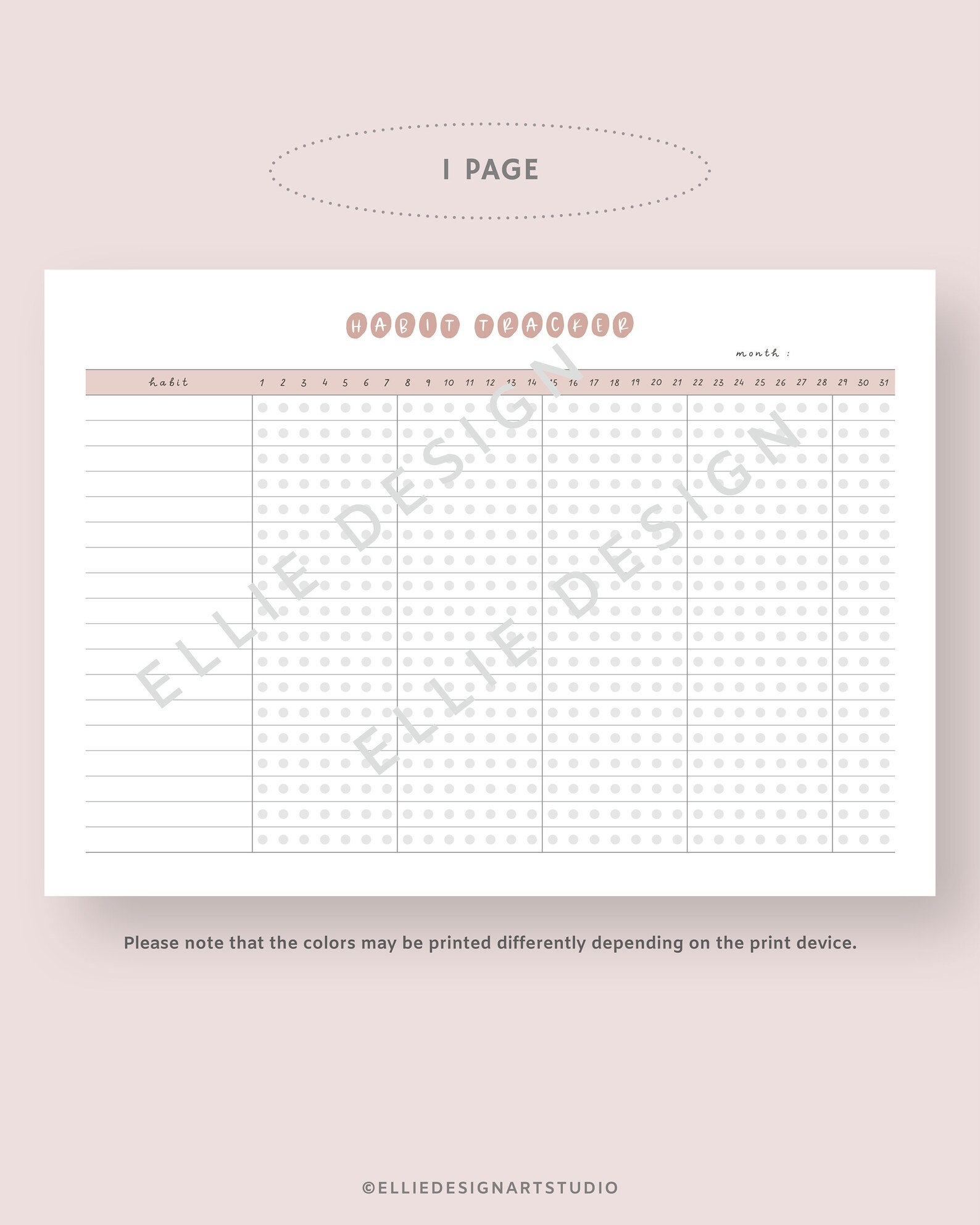 Monthly Habit Tracker Printable Routine Tracker Habits Habit Tracker ...