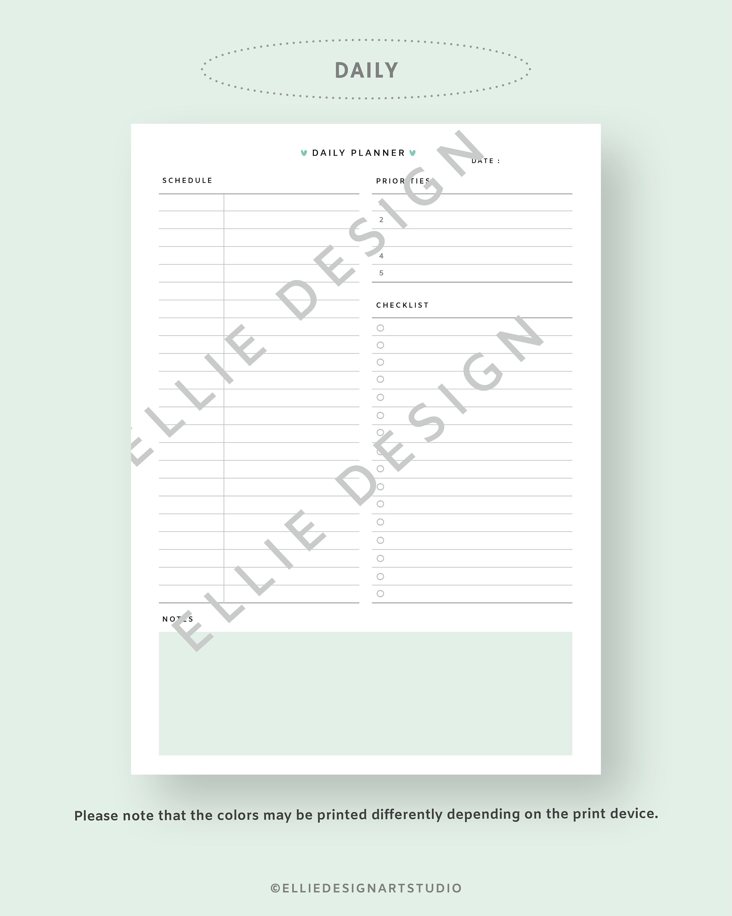Minimalist Planner Bundle Printable, Monthly Planner, Weekly Planner ...