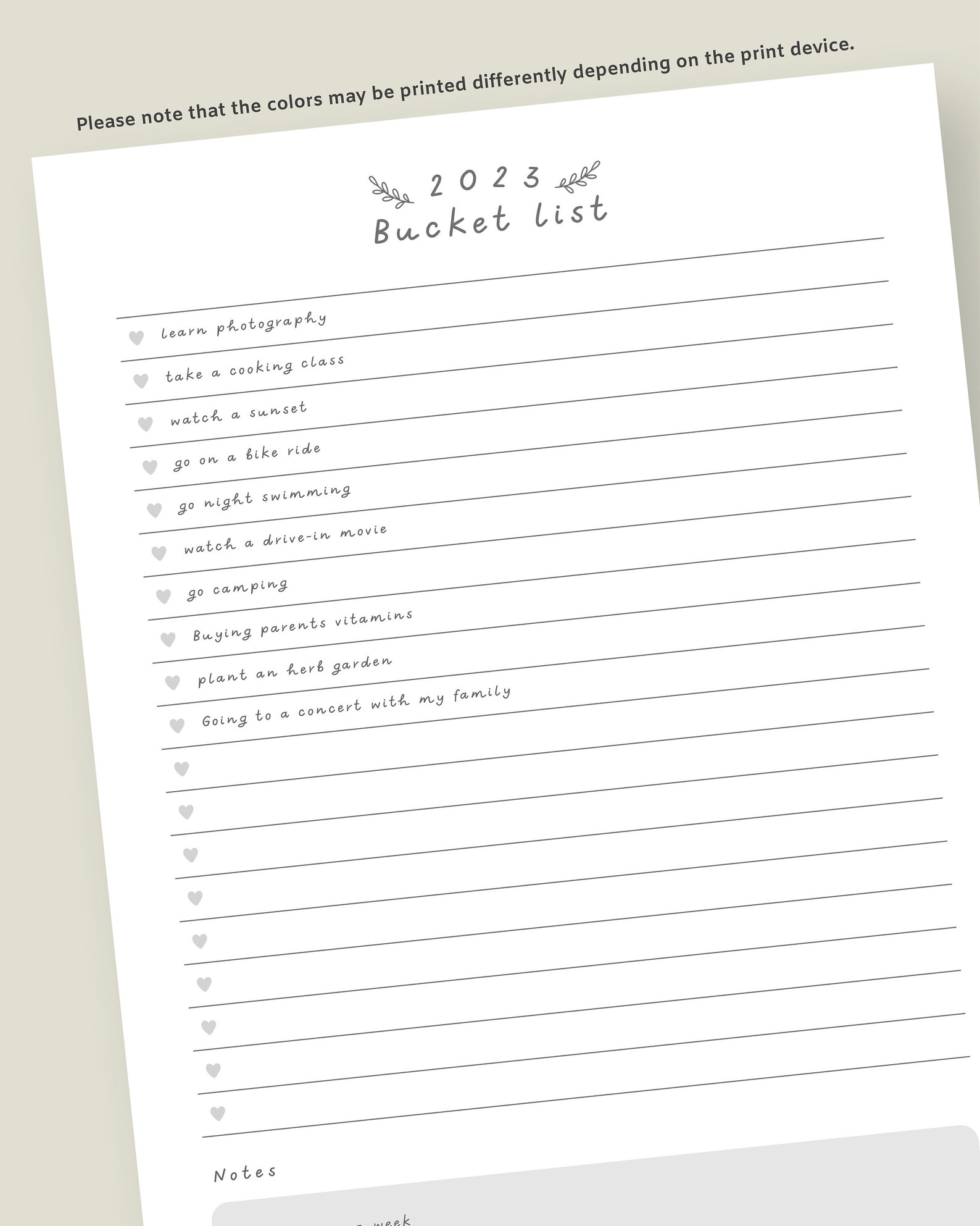 Bucket List Printable, Digital Bucket List, Bucket List Planner Insert