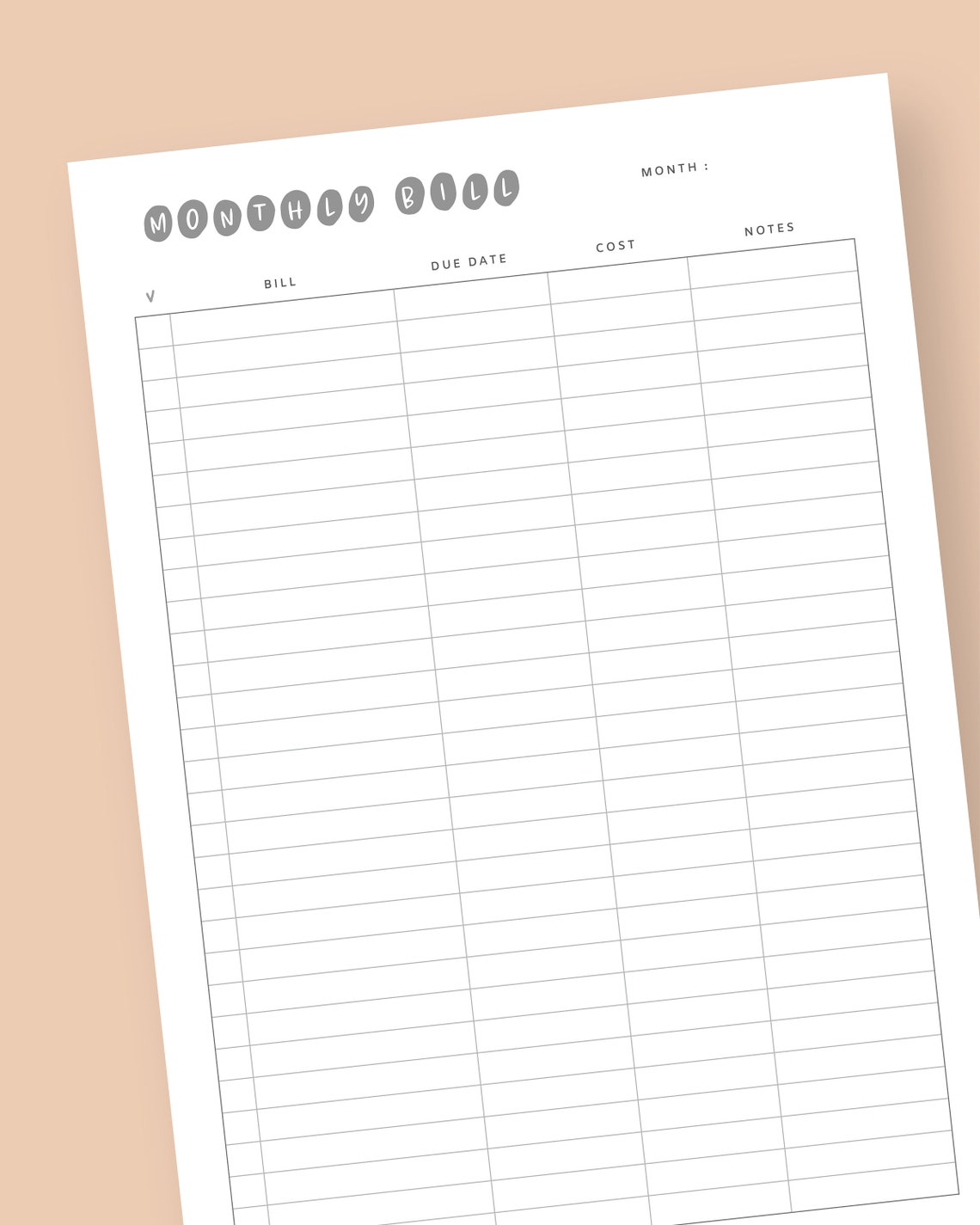 Monthly Bill Tracker Editable Printable | Money Planner | Monthly Bill ...