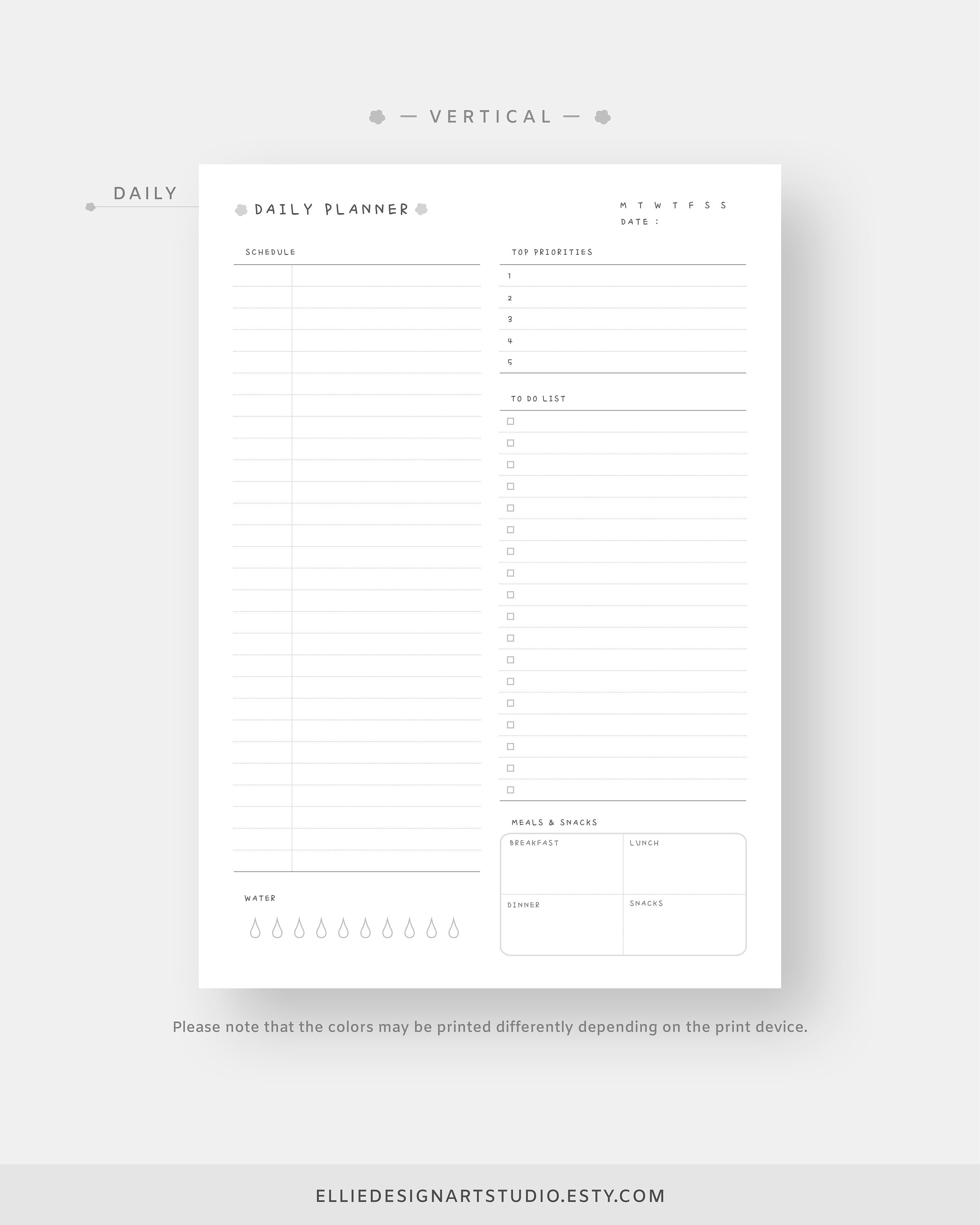 Editable Planner Bundle Monthly Weekly Daily Undated - Etsy Canada