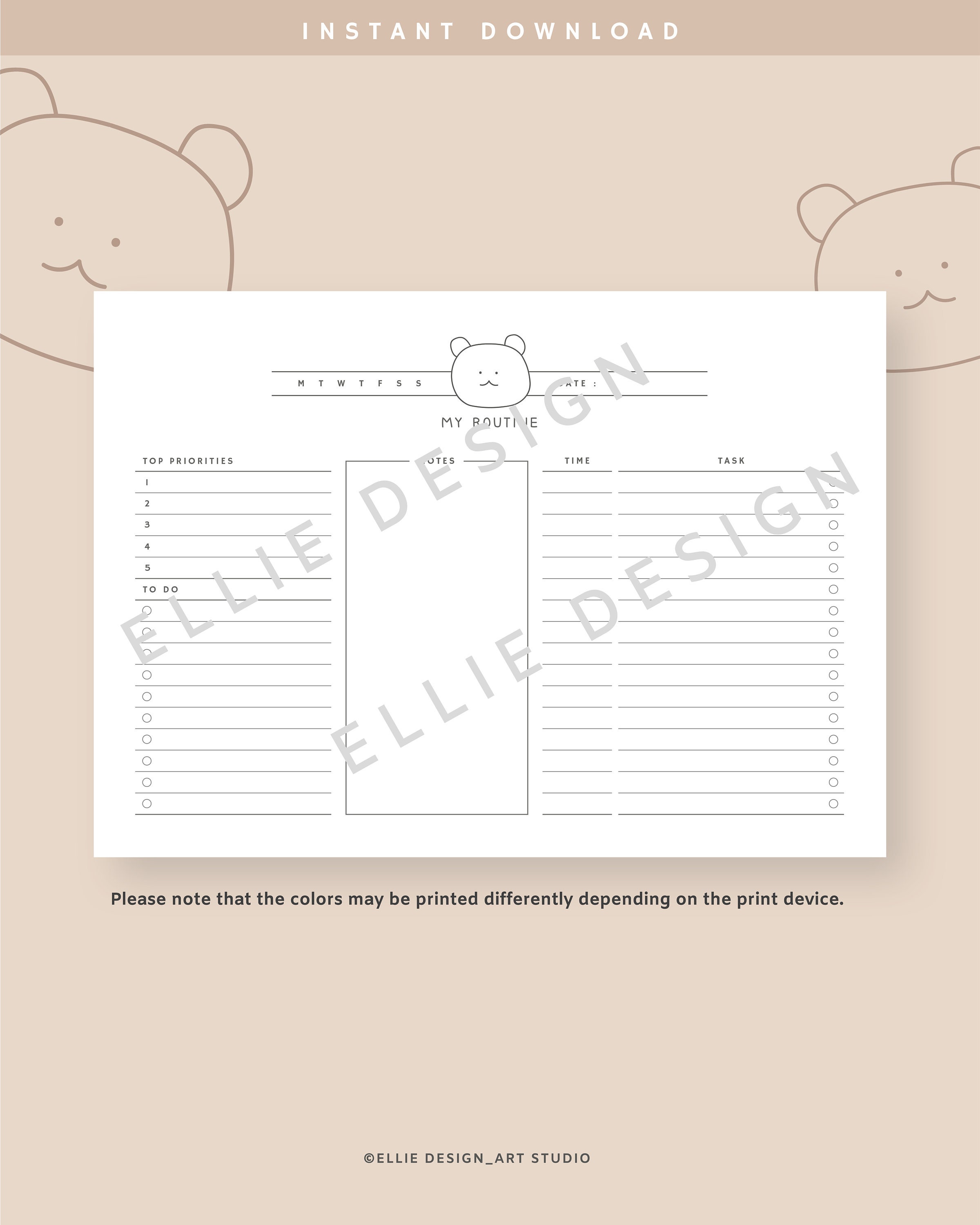 Time Management Calendar