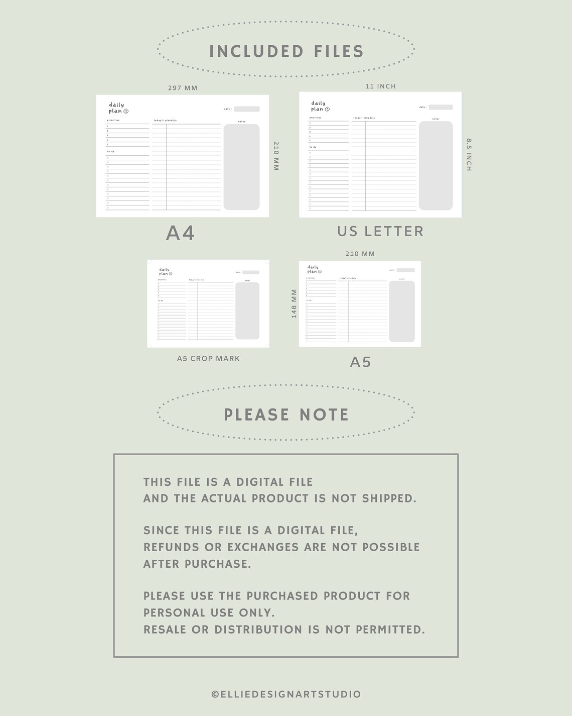 Minimalist Daily Planner Printable | Digital Daily Planner | Daily to ...
