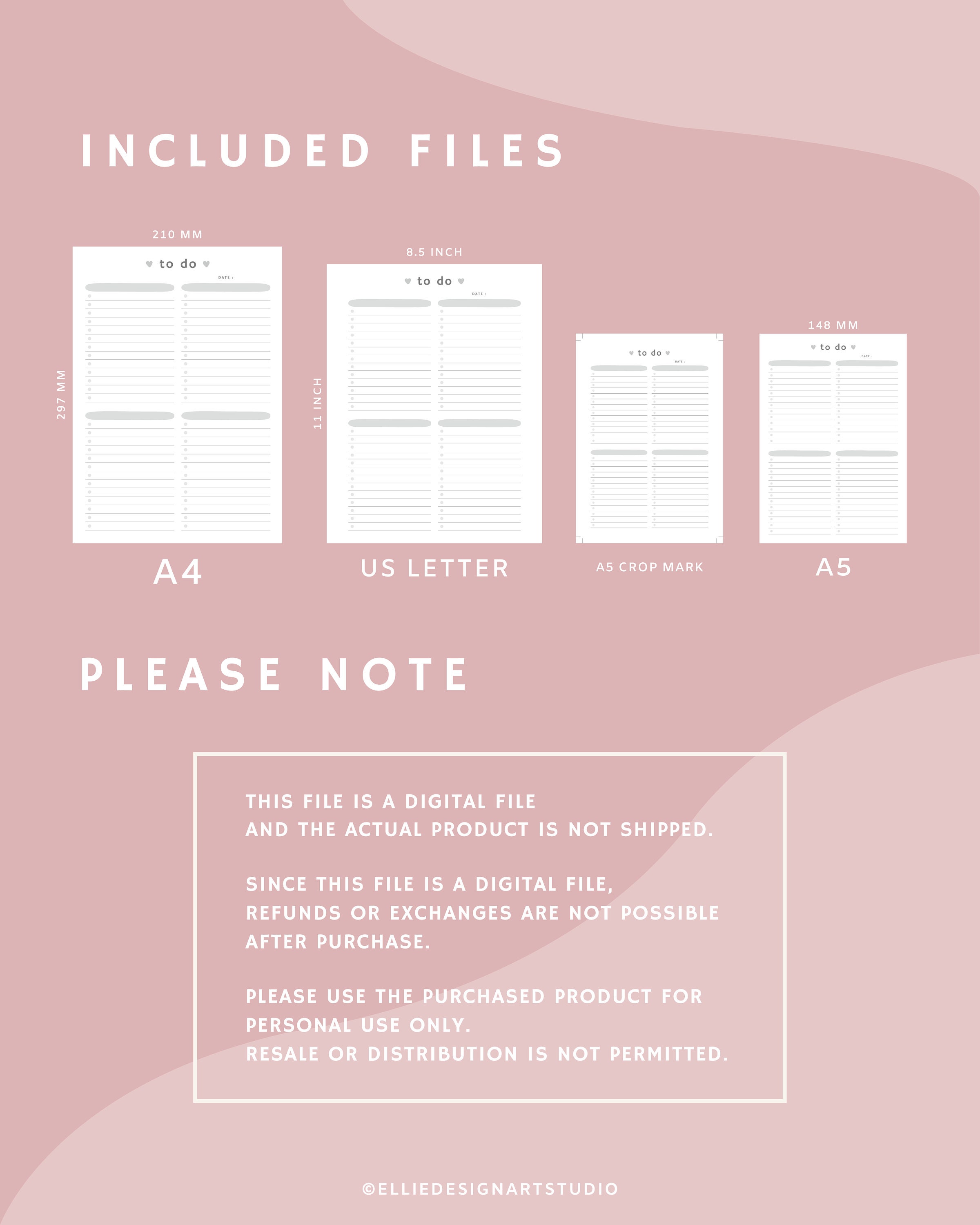 Blank to Do List Template Blank Checklist Planner Printable to Do