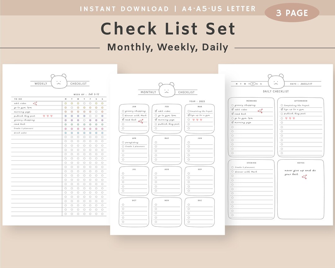Printable To Do List Simple Tasks List Template Checklist Digital – eroppa