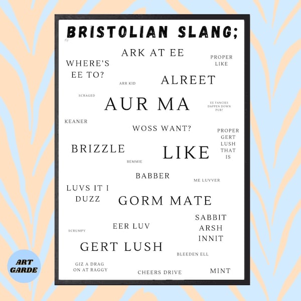 Bristol Phrase Print Etsy