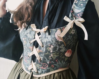 Corset ~Morris~ REALISé SUR COMMANDE witch/renaissance/cottagecore/fairycore/Pre-Raphaelite/victorian