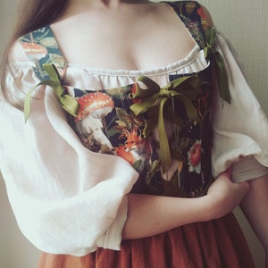 Corset ~Fauna~ REALISÉ SUR COMMANDE witch/renaissance/cottagecore/fairycore/hobbitcore/forestcore