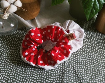 Chouchou/Scrunchie ~Mushroom~ bicolores cottagecore/fairycore/witchy/goblincore/cute/champignon