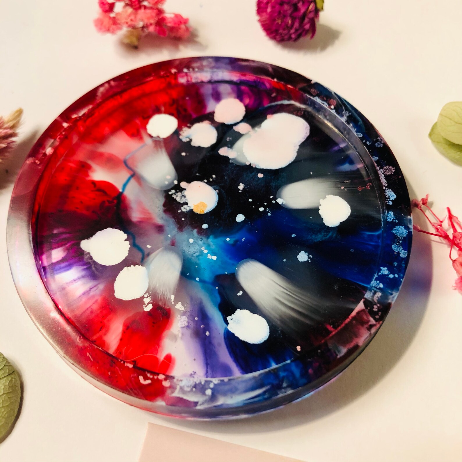 Personalised Handmade Resin Circular Coasters Standard Size Etsy