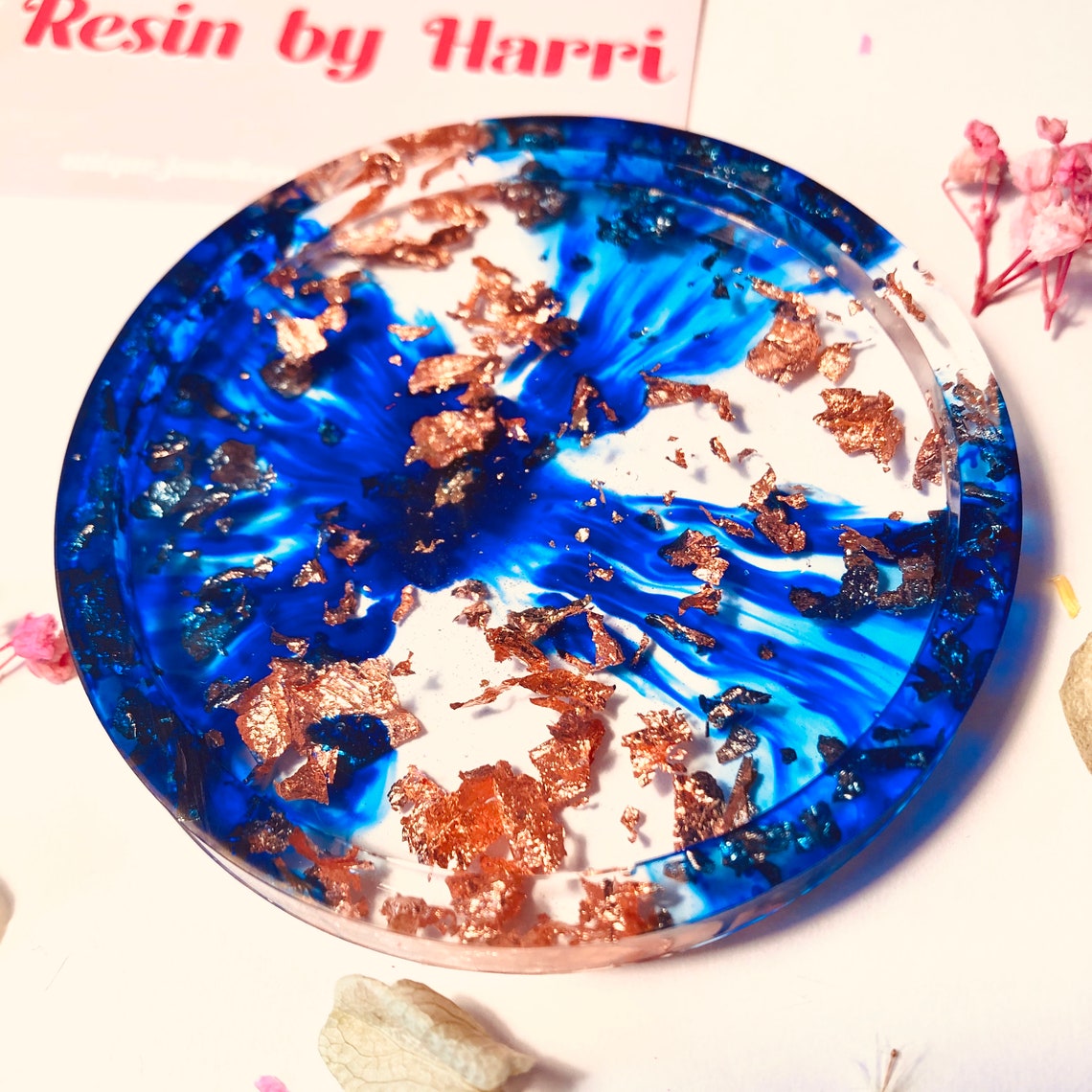 Personalised Handmade Resin Circular Coasters Standard Size Etsy
