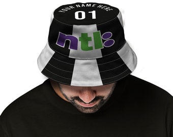 Newcastle 2001 Home Retro Football Bucket Hat - Unisex - Available in 5 sizes