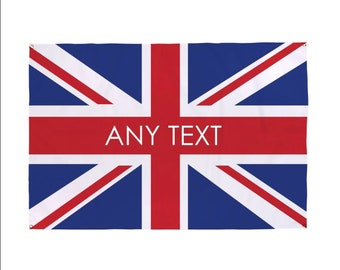 Personalised Union Jack Banner - Any Text - 5ft x 3ft