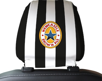 Newcastle 1996 Home - Retro Football Shirt - Pack of 2 - Car Seat Headrest Covers - Personalised