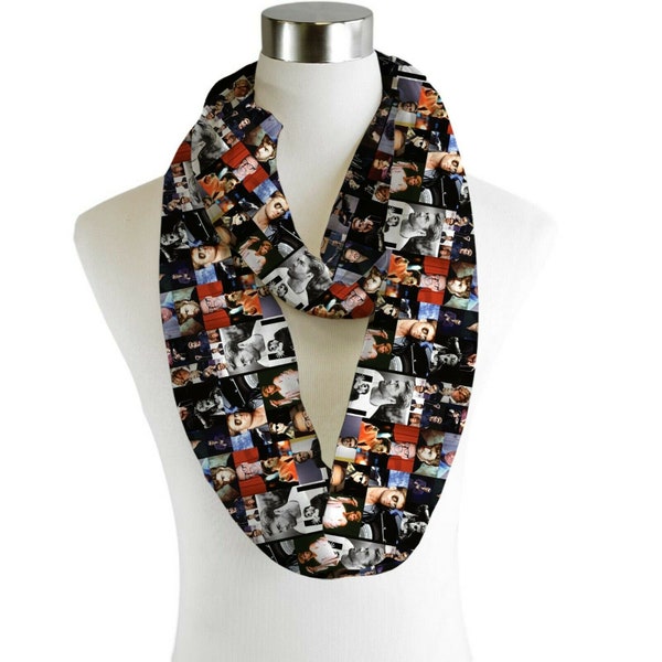 George Michael Montage | Infinity Chiffon Scarf | Fashion Accessories | Gifts | Scarves | Gifts for Mum | Gifts for Grandma | Gifts for Her