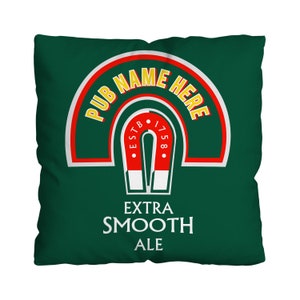 Extra smooth ale  - 45cm X 45cm - beer brand inspired personalised cushion