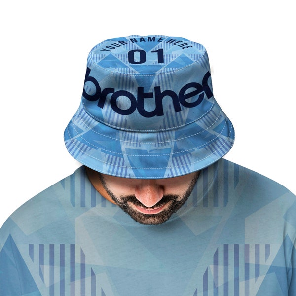 Manchester Blue 1989 Home Retro Football Bucket Hat - Unisex - Available in 5 sizes