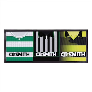 The Celts Retro Football Shirts - Personalised Bar Runner Or Table Mat Decoration - Home Bar Accessory - Party Decoration - Cocktail Bar
