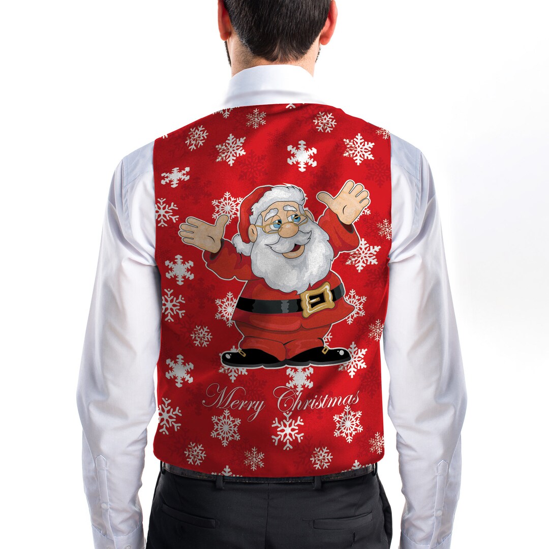 Funtasia Too Boys Red Corduroy Longall - Applique Santa Claus Face main image 0
