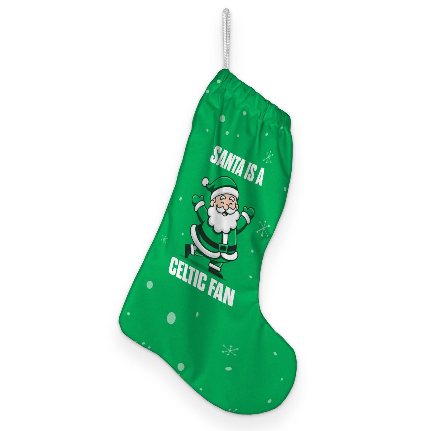 Discover Santa is a Celtic Fan - Christmas Stocking