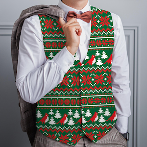 Christmas Waistcoat Etsy UK