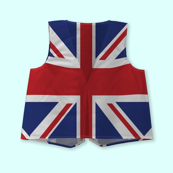 Chaleco Union Jack/disfraz elegante/novedoso vestido de fiesta
