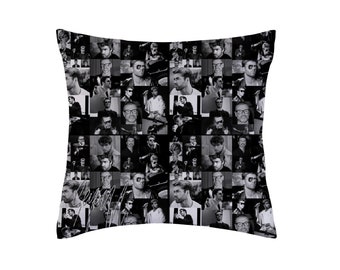 George Michael Black and White Montage - 18" Decorative Cushion