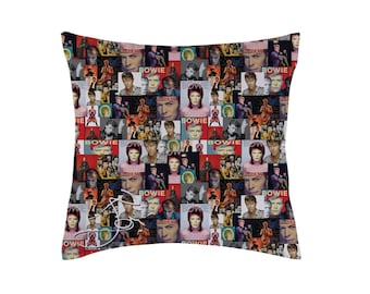 David Bowie Coloured Montage - 18" Decorative Cushion