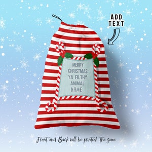Personalisiert - Frohe Weihnachten - Filthy Animal - Nikolaussack - Strumpfalternative