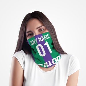 Hibernian 1994 Away - Personalised Retro Football Snood - Neck Tube - Neck Scarf - Head Band - Face Mask
