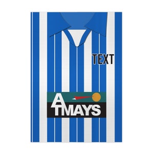 Personalised Kilmarnock - 1997 Home Shirt - A4 Metal Sign Plaque - Frame Options Available