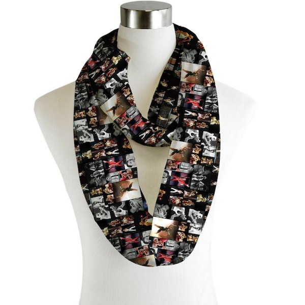 Freddie Mercury Montage | Infinity Chiffon Scarf | Fashion Accessories | Gifts | Scarves | Gifts for Mum | Gifts for Grandma | Gifts for Her