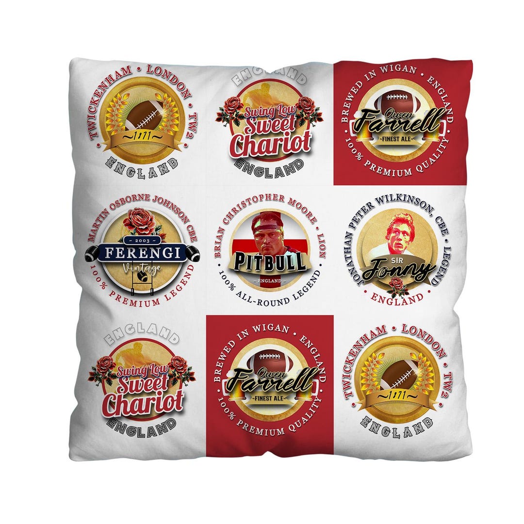 England Rugby Union - Legend Collection - Cushion - Two Sizes Available ...