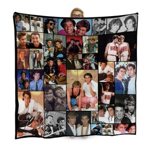 Coperta in pile Wham Celebrity Montage / Coperta in pile grande 150 cm x 150 cm / Realizzata in Inghilterra